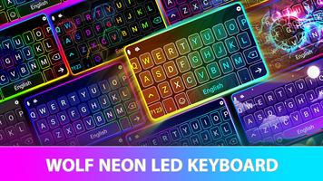 Neón DIRIGIÓ Teclado RGB Color Poster