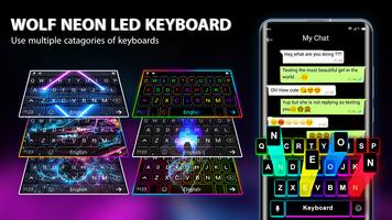 RGB Neon Keyboard Background تصوير الشاشة 2