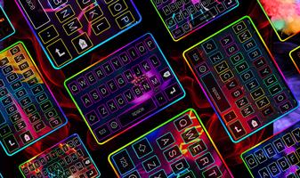 Neón DIRIGIÓ Teclado RGB Color Poster