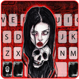 Red Creepy Girl Keyboard Theme