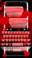 Teclado Red Balloon Hearts Cartaz