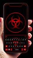 Fundo do Teclado Red Biohazard Cartaz