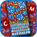Red Blue Flowers Klavye Arkapl APK
