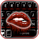 Red Bloody Lips Klavye Teması APK