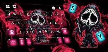 Tema Keyboard Red Grim Reaper