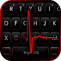 Red Heartbeat Live Keyboard Background