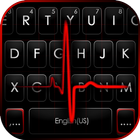 Fond de clavier Red Heartbeat  icône