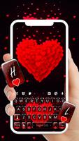 Fond de clavier Red Hearts Lov Affiche