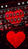 Fond de clavier Red Hearts Lov capture d'écran 1