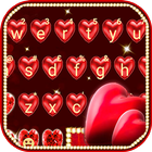 الكيبورد Red Love Heart أيقونة