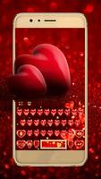 الكيبورد Red Love Heart الملصق
