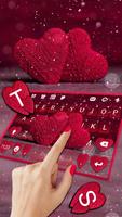 خلفية الكيبورد Red Love Hearts تصوير الشاشة 1
