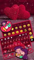 خلفية الكيبورد Red Love Hearts تصوير الشاشة 3