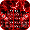Tema Keyboard Red Lightning 3d APK
