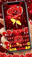 Red Lux Rose Affiche