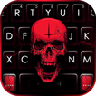 خلفية الكيبورد Red Neon Skull