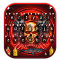 Red Skull Guns Keyboard Theme