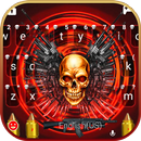 Tema Keyboard Red Skull Guns APK
