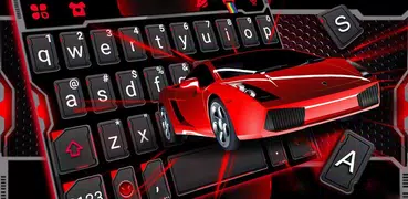 Tema Keyboard Red Sports Car R