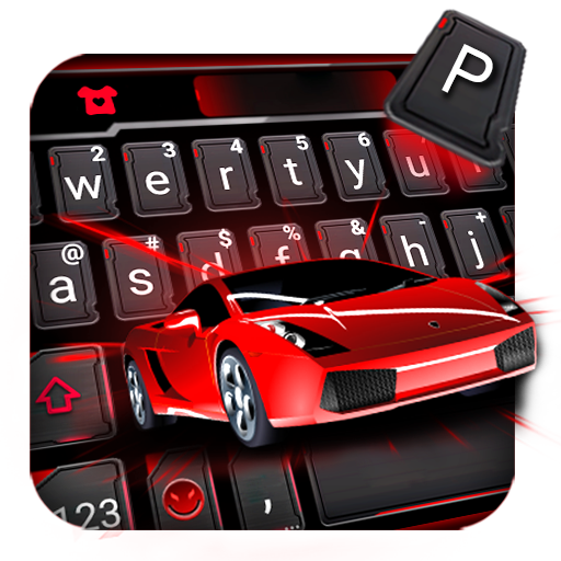 Red Sports Car Racing Tastatur