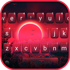 Fundo do Teclado Red Sunset ícone