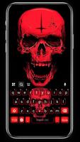 Fundo do Teclado Red Roar Skull Cartaz