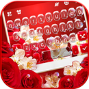 Tema Keyboard Red Rose Floral APK