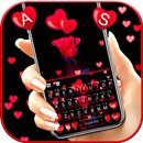 الكيبورد Red Rose Hearts APK