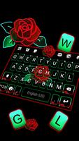 Hình nền bàn phím Red Rose Neon ảnh chụp màn hình 1