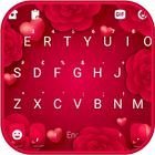Red Roses Hearts Klavye Arkaplanı simgesi
