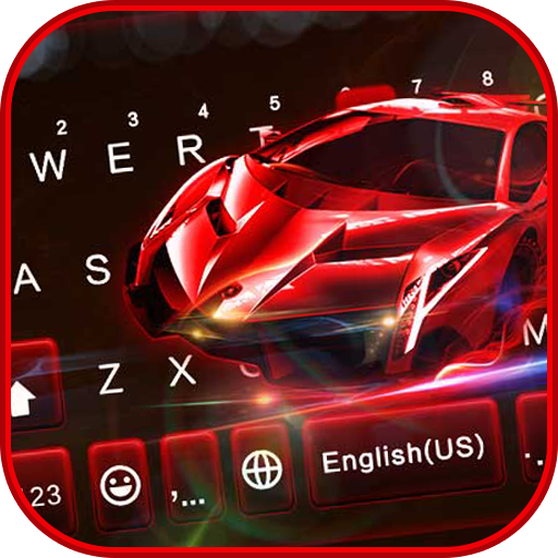 Red Racing Sports Car Tastatur