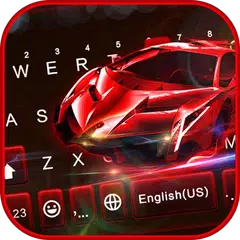 Red Racing Sports Car 主題鍵盤 APK 下載