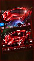 Tema Keyboard Red Racing Sport poster