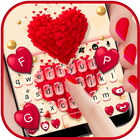 الكيبورد Red Valentine Hearts أيقونة