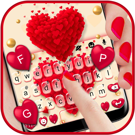 Red Valentine Hearts キーボード