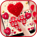 Teclado Red Valentine Hearts APK