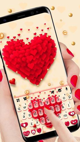 ثيم لوحة المفاتيح Red Valentine Hearts For Android Apk Download