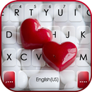 الكيبورد Red 3D Hearts APK