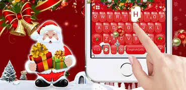 Red Christmas1 Keyboard Theme