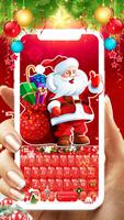 Tema Keyboard Red Christmas poster