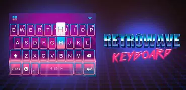 Фон клавиатуры Retrowave