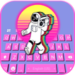Retro Purple Pink Tastaturhintergrund