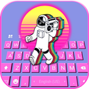 Retro Purple Pink Fondo de teclado APK