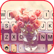 Retro Rose Vase Tastaturhinter