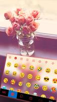 Фон клавиатуры Retro Rose Vase скриншот 2