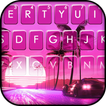 Retro Sunset Keyboard Backgrou
