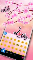 Tema Keyboard Romantic Cherry  screenshot 2