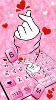 Tema Keyboard Romantic Hand Lo imagem de tela 1