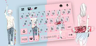 Tema Keyboard Romantic Lover