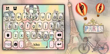 Neues Romantic Paris Holiday Tastatur thema